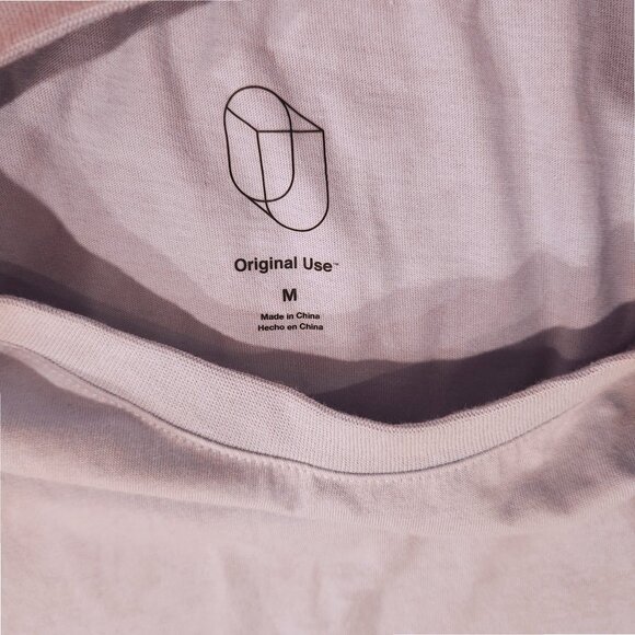 Original Use Light Purple Colorblock Cotton Blend T-Shirt Size Medium - Picture 4 of 6